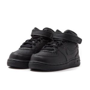 Nike Force 1 Mid Toddler Running Shoes Sneaker Black Size US 6C EUC (No Box)